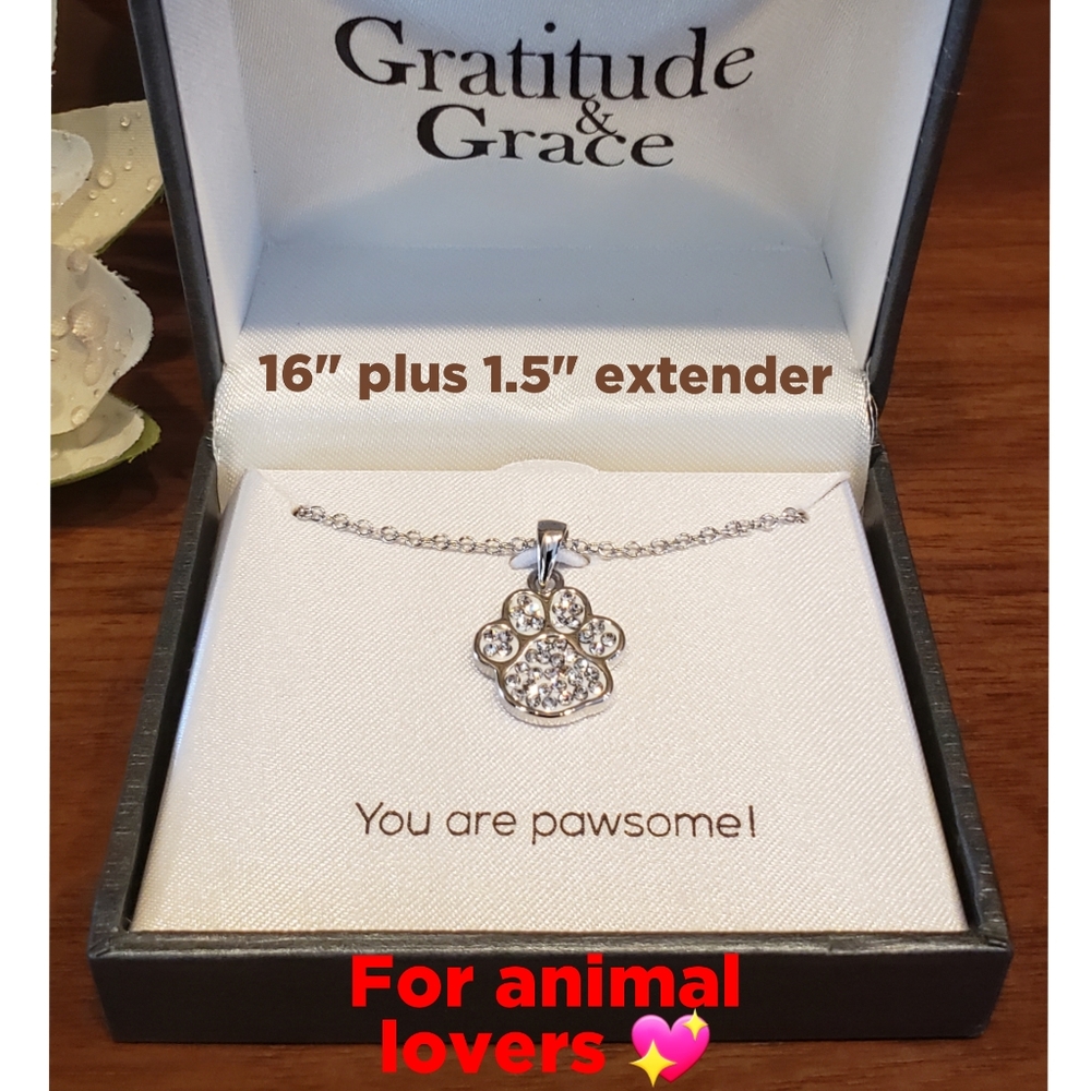 NEW "Pawsome" Necklace w/ box for Dog Lovers 🐕